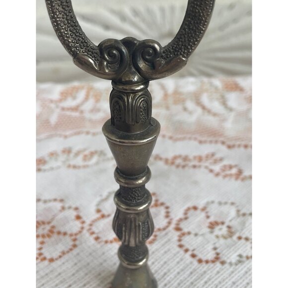 Vintage 1930s Silverplate Lamp Finial/Handle Ornate 5.5 - Picture 7 of 12